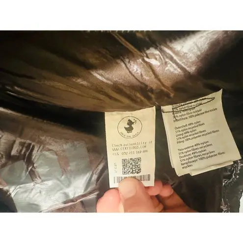 SAVE THE DUCK Ishya Puffer Black Brown Copper Moto Quilted Coat Jacket Size S