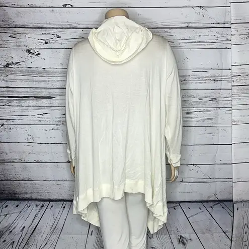 Avenue Body NWT Sz 30/32 Ivory Open Front Luv 2 Lounge Sweater Cardigan w/ Hood