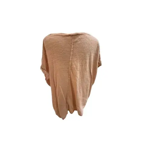 JJill linen blend Women's Peach Short Sleeve asymmetrical sweater M Pink Size M