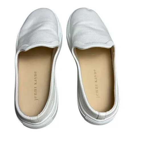Jenni Kayne Jenni Kayne White Preppy Canvas Slider Sneaker Size 9
