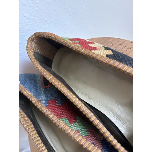 Handmade Womens Kilim Loafer Turkish Wool Rug Shoes Great Condition US 8