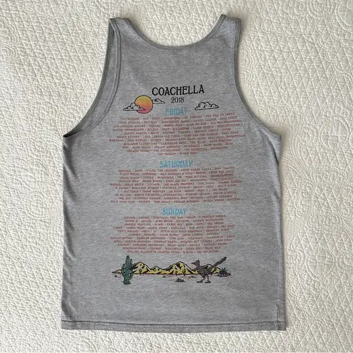 Coachella 2018 Gray Graphic Tank Top Artist Lineup Size Small
