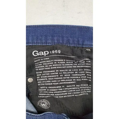 Gap  Jeans Womens 32r Blue 1969 Girlfriend Stretch Dark Wash