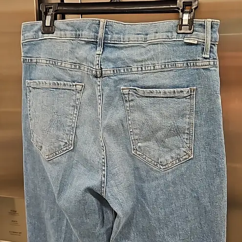 💕MOTHER💕 The Insider Sneak Fray Jeans ~ Love On The Beat 31 NWOT Blue