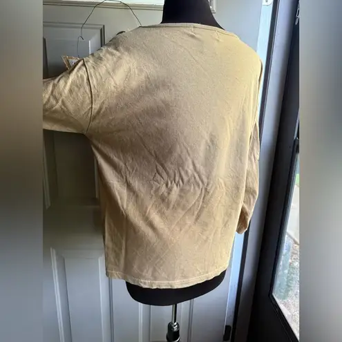 Vintage Doncaster jewel beaded jungle cats cotton shirt, size medium Black