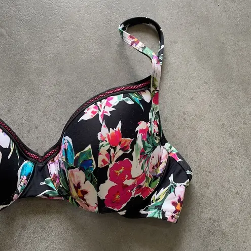 Kenneth Cole  Floral Push-Up Bikini Top Size 34 B/C