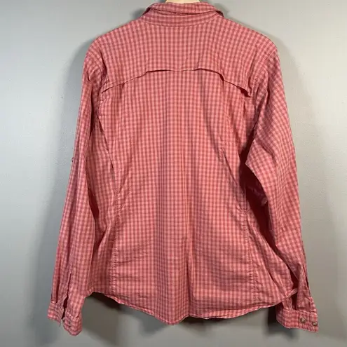 Orvis  GINGHAM CHECK Casual Fishing Hiking Shirt Zip Pocket, Chamois Size XL