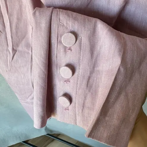 JJill Pants Womens Size M Lilac Elastic Waist Linen Stretch Textured Lightweight Pink Size M