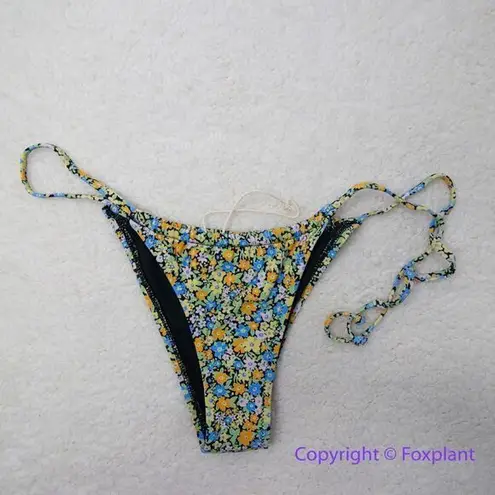 NEW Rhythm Free People Carrie Itsy Bikini Bottom, size S Blue