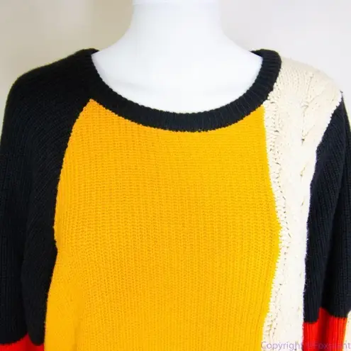 The Moon  & Madison women's color block cropped sweater, size M