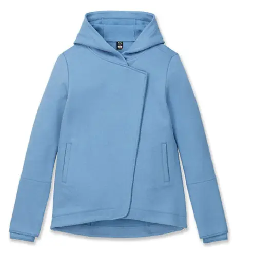 APL Perfect Wool Hoodie Full Zip Powder Blue Woolmark Jacket M.