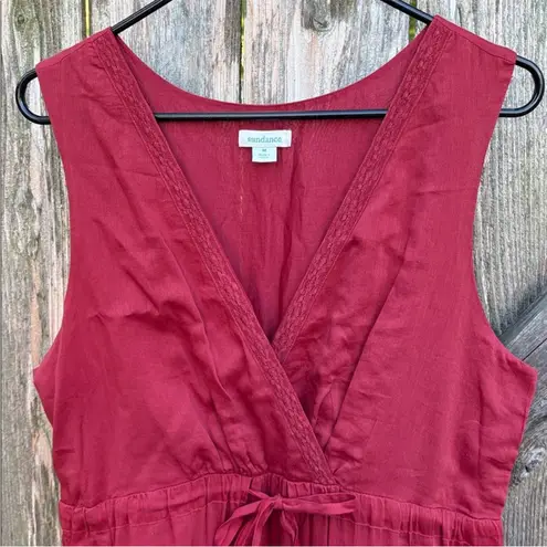 EUC Sundance Zura Silk Blend Tiered Surplice Sleeveless Midi Dress Medium