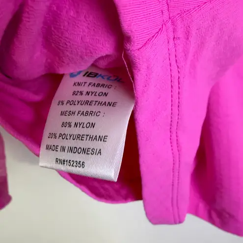 Ibkul Womens Long Sleeve Shirt Large Pink 1/4 Zip Golf Hiking Mesh UPF UV Golf