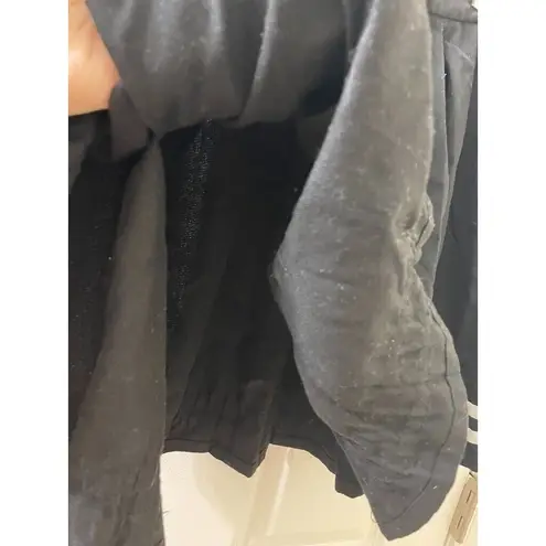 Hot Topic  Pleated Mini Skirt XL Black White Stripe Side Zip School Girl Goth