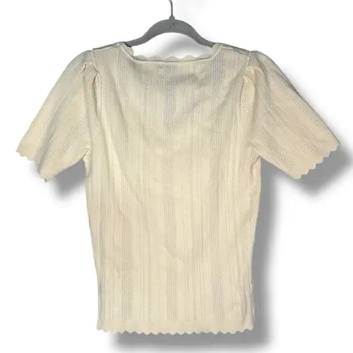 FRNCH Paris Nelcie Cardigan Look Pullover Sweater Size Large