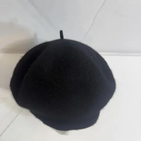 Vintage Quiet Luxury Minimalist Old Money Winter Wool Black Beret Hat