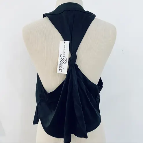 Richard Ruiz 100% wool knot vest NWT Black
