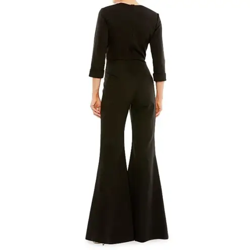 Mac Duggal Ieena Size 4 Black Wide-Leg Jumpsuit With Bow Detail Formal Evening - Image 2
