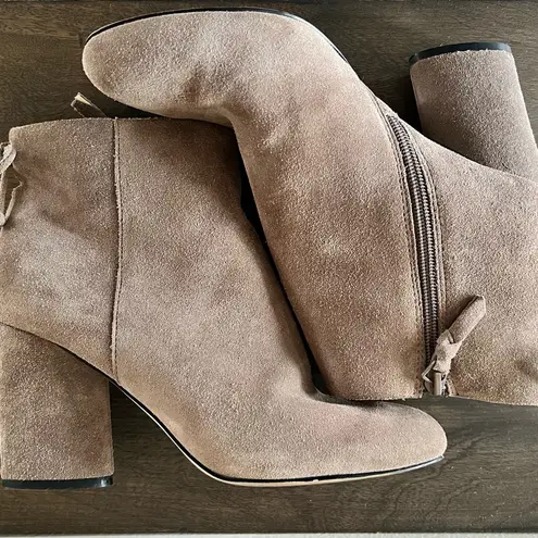 Tahari  Taupe Gray Suede Bootie - Size 7.5