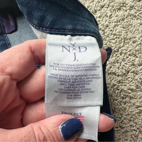 NYDJ Denim Blue Stretch Leggings Jeans Size 8 Lift Tuck Technology Spand…
