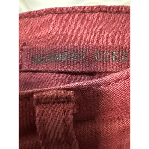 Judy Blue Jeans Burgundy Garment Dyed Wide Leg Cropped Pants Size 13 31