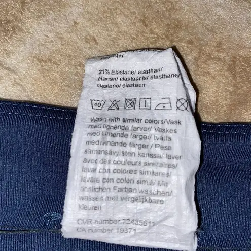 Girlfriend Collective High Rise Compression Navy Blue 7/8 Athletic Leggings,