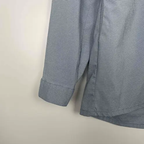 Mountain Hardwear Womens Blue Utility Outdoor Pullover Funnel Collar Shirt Large