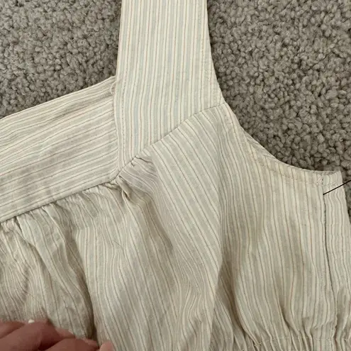 Urban Renewal Cream Smocked Crop Tank Top