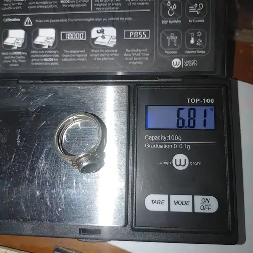 Sterling Silver Green Gemstone Ring Size 8.5 Intricate Band Design