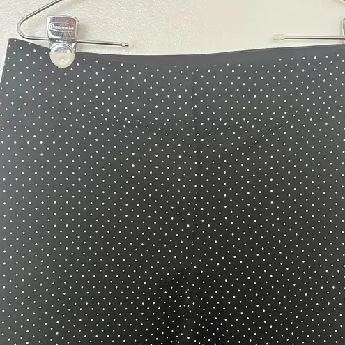 Lane Bryant  The Allie Womens Black Polka Dots Cropped Pants Ruffled Hem Size 26