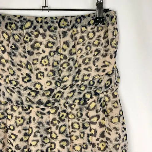 Pretty Good Cream & Gray Animal Print Y2K Bubble Hem Dress L