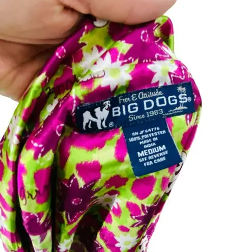 Big Dogs Vintage Fun And Attitude Satin Wild Girl Pajama Set Medium