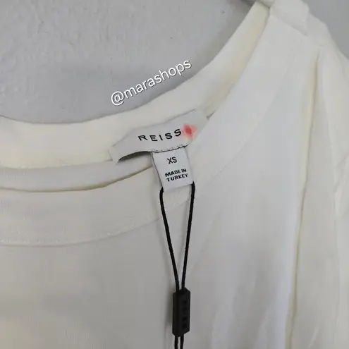 Reiss Elva Draped Layered Top Ivory