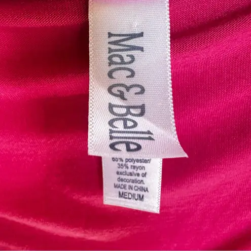 Bohemian Aztec Hot Pink Tunic Tee Colorful Studs Mac & Belle Mandala Size Medium