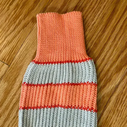 Lumiere Orange Striped Slouchy Knit Sweater Womens Large