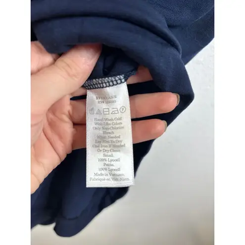 Sun Kim Women's Tunic Dress Size L Purple Black 3/4 Sleeve Pockets USA Made Size L