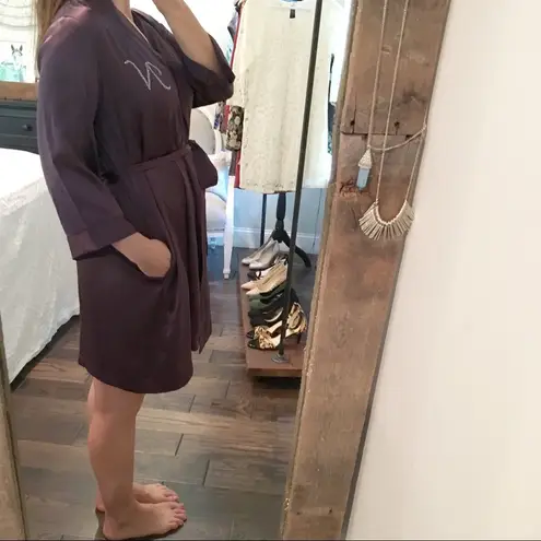 None Bridesmaid size small silky monogrammed robe
