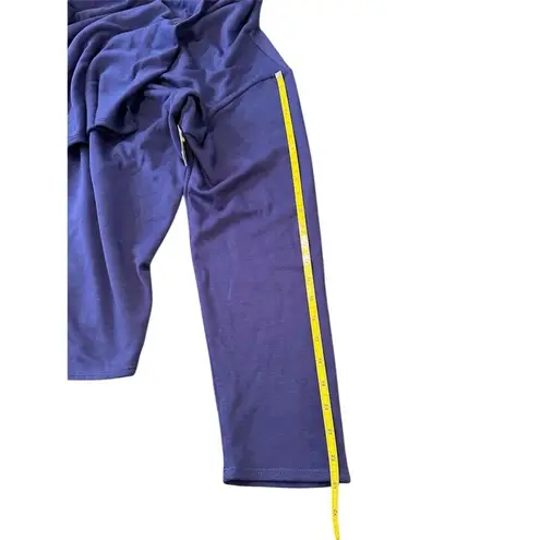 Bobeau Women's Blue Wrap Poncho 1X Button Closure Basic Jacket