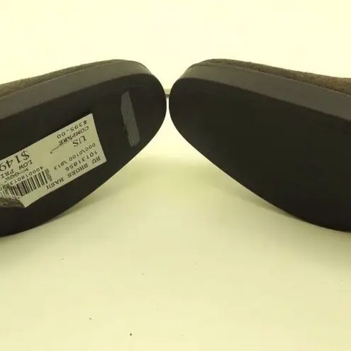 Donna Karan Womens Brown Suede Wedge High Heel 6.5