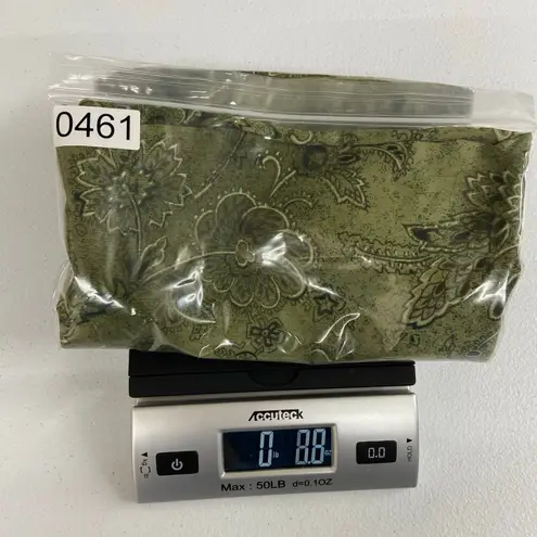 Laura Scott Vintage green floral paisley stretch pull on midi casual skirt XL