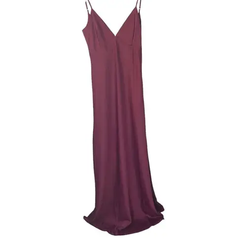 Modcloth  Burgundy Embrace Elegance Satin Maxi Dress