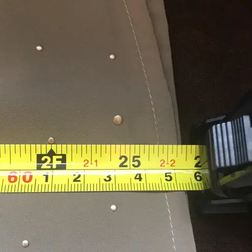 RW and Co. Blouse Olive Green Gold Studs in front. Light Material. Size L