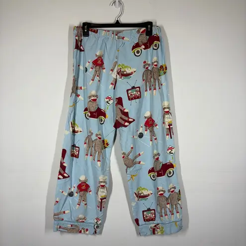 Nick & Nora Sock Monkey Pajama Set Size Small
