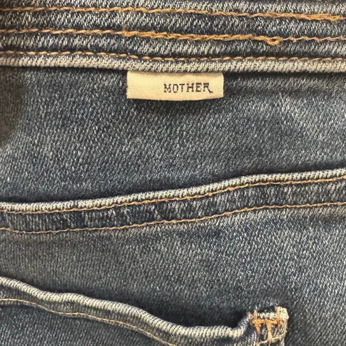 Mother The Waist Tie Patch Rambler Jean Hop On Hop Off Wash Belt Straight 25 Blue