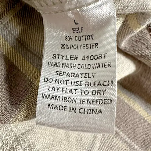 NEW Blue B Mix It Up Plaid Top Pink Size L