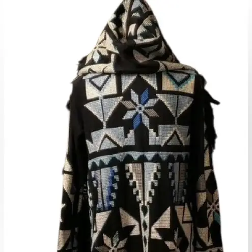 Johnny Was Celaris fringe hooded duster jacket NWT