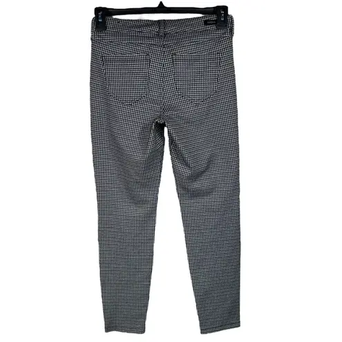 Liverpool SZ 4/27 Skinny Leg Pants Houndstooth Stretch Mid-Rise Zip-Fly Pockets