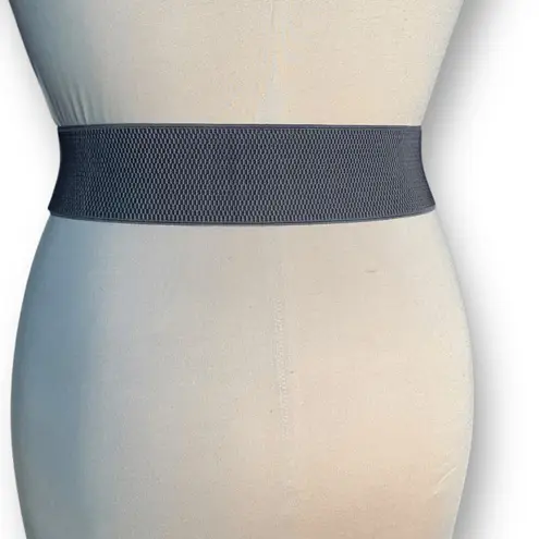 Vintage Y2K Yik Fung Brown Leather Draped Chain Elastic Statement Belt Deadstock