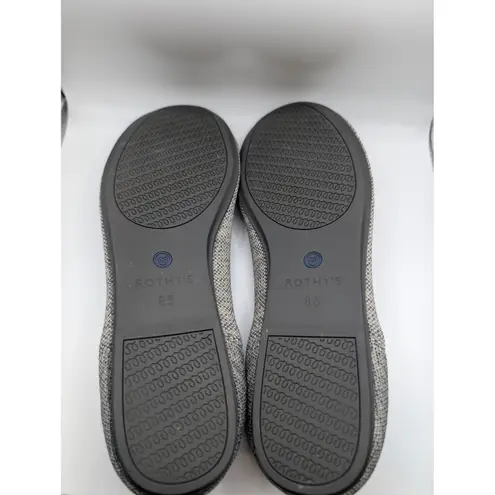 Rothy's The Flat Ballet Flats Women's Size 8.5 Gray Knit Slip On Heather Casual