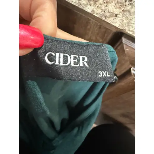 Cider Women's Teal Cowl Neck Tank Top Plus Size XXL